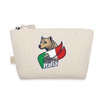 Italienischer Wolf mit Kolosseum - Bio-Täschchen - Natur - Vorne