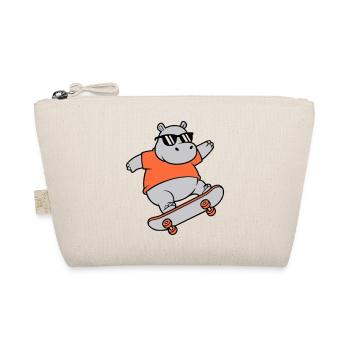 Vecteur de skateboard hippopotame cool - Trousse biologique - nature - Devant