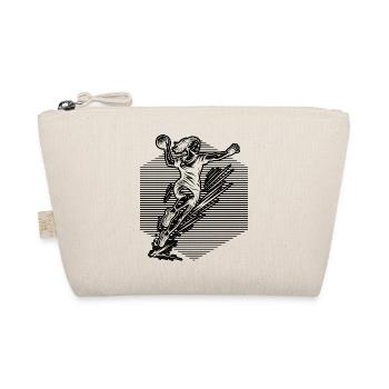 Modernes Handball Artwork fuer Frauen - Bio-Täschchen - Natur - Vorne