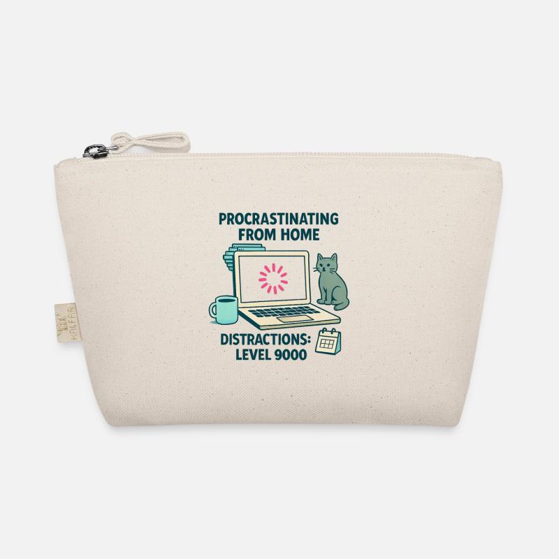 Humor Procrastination Telecommuting Chat and Coffee Organic Pouch