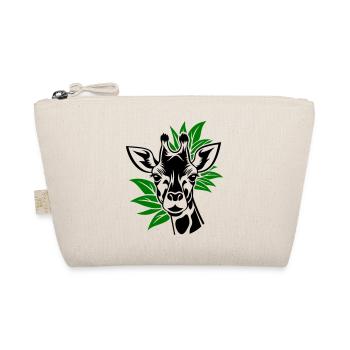 Giraffe with leaves in the background - Organic Pouch - nature - Front