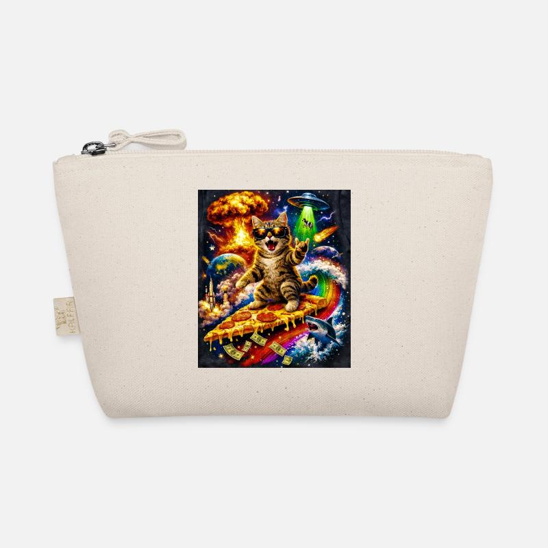 Chat de l’espace sur la pizza Trousse biologique