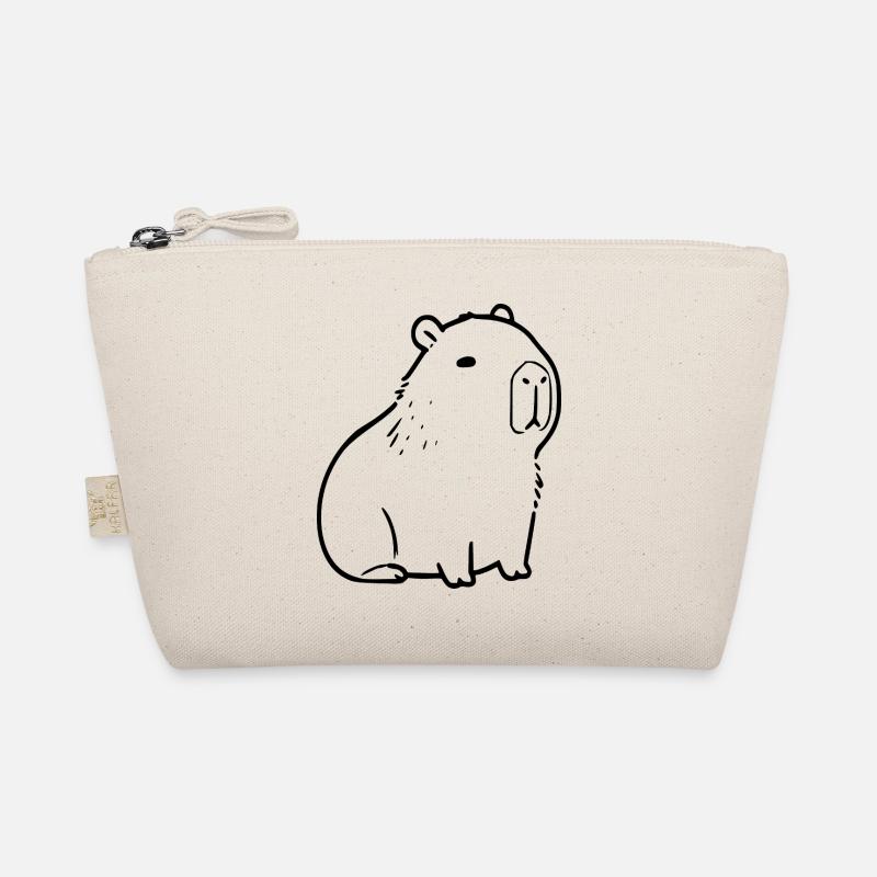 Capybara capybara black Organic Pouch