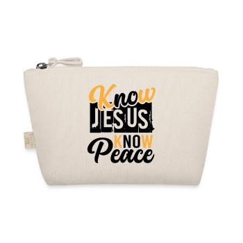 Know Jesus Know Peace – Frieden in Christus - Bio-Täschchen - Natur - Vorne