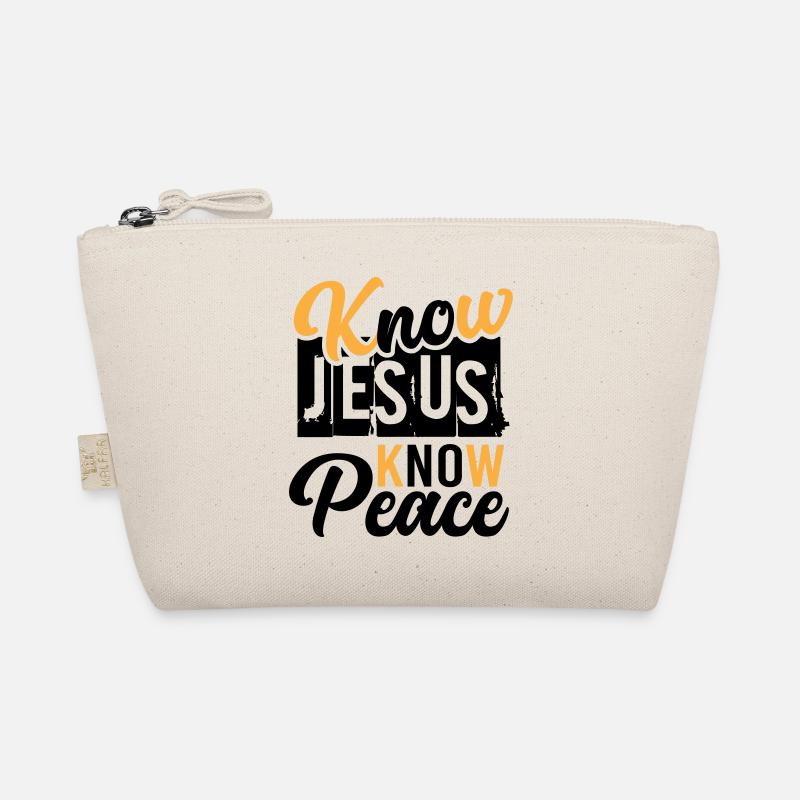 Know Jesus Know Peace – Frieden in Christus - Bio-Täschchen - Natur