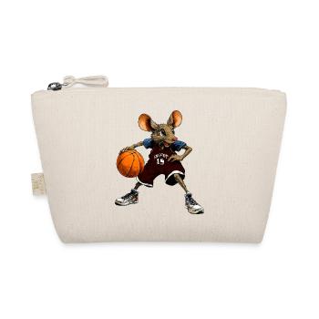 Mäuse Basketball - Bio-Täschchen - Natur - Vorne