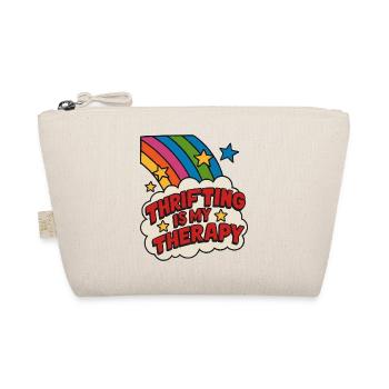 Thrifting Therapy Rainbow Sticker - Organic Pouch - nature - Front