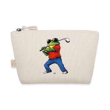 Golfender Frosch - Bio-Täschchen - Natur - Vorne