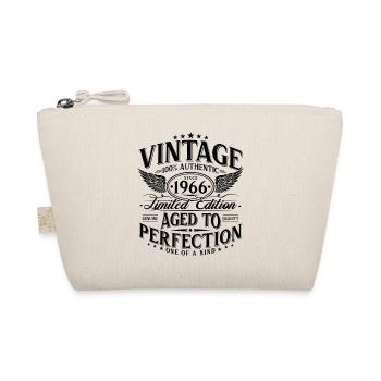 Vintage 1966 Jahrgang 60. Geburtstag Geschenk - Bio-Täschchen - Natur - Vorne