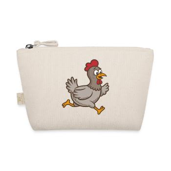 Chicken Running Hen Rooster Running Rooster Running Chickens - Organic Pouch - nature - Front