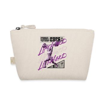 Weight lifting woman, purple pink dark version - Organic Pouch - nature - Front