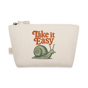 Take It Easy Snail Retro - Organic Pouch - nature - Front