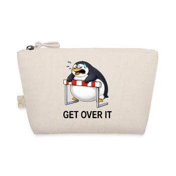 Cute Penguin Cartoon Funny Hurdle Running - Organic Pouch - nature - Front