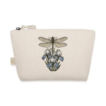 Dragonfly over iris flowers - Organic Pouch - nature - Front