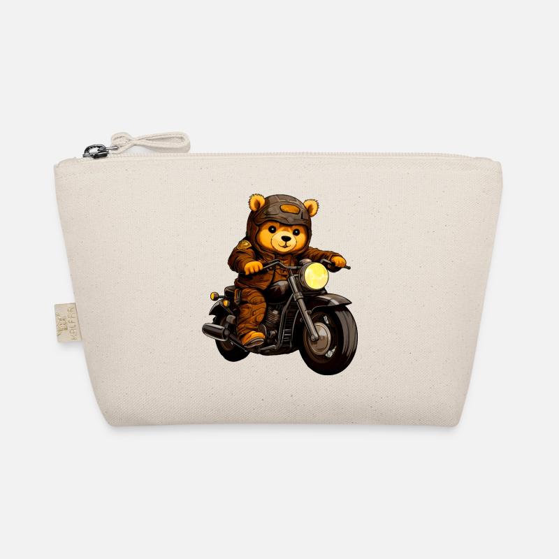 Bär Motorradfahrer Bio-Täschchen