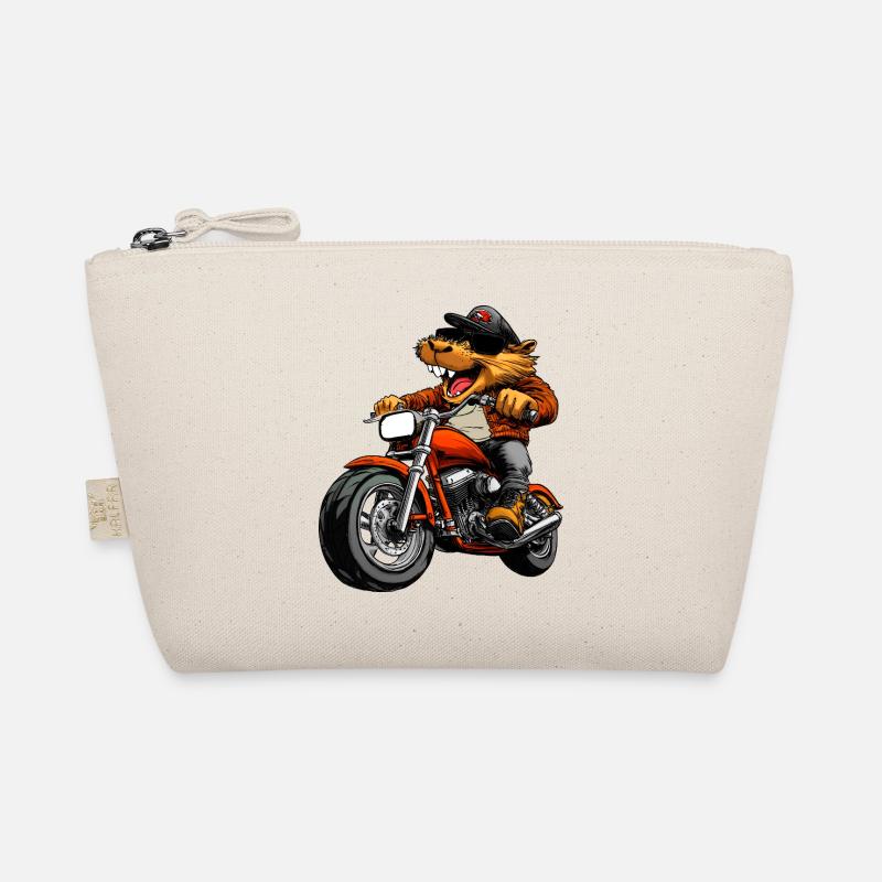 Motorradfahrer Biber Bio-Täschchen