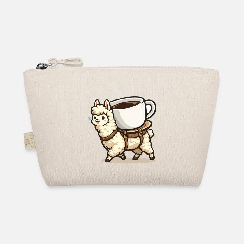 Coffee Llama Carrying Design Organic Pouch
