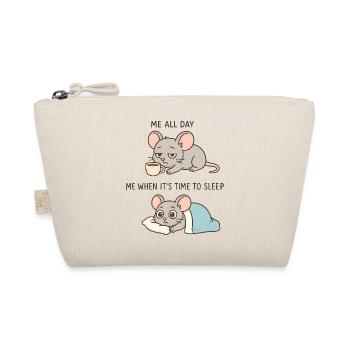 Dessin animé mignon de souris à café pour les amateurs de café - Trousse biologique - nature - Devant