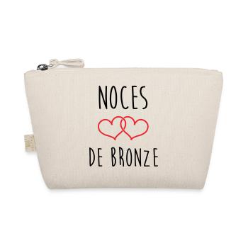 Bronze-Hochzeit: 22 Jahre Liebe - Bio-Täschchen - Natur - Vorne