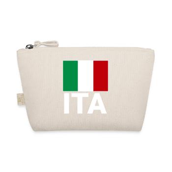 Italien Flagge mit ITA Abkürzung - Bio-Täschchen - Natur - Vorne