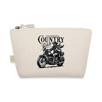 Biker cowboy sur moto vintage - Trousse biologique - nature - Devant
