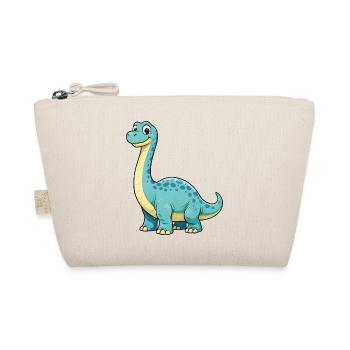 Cheerful cartoon dino for kids - Organic Pouch - nature - Front