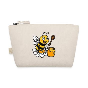 Bee Makes Honey on a Flower - Organic Pouch - nature - Front