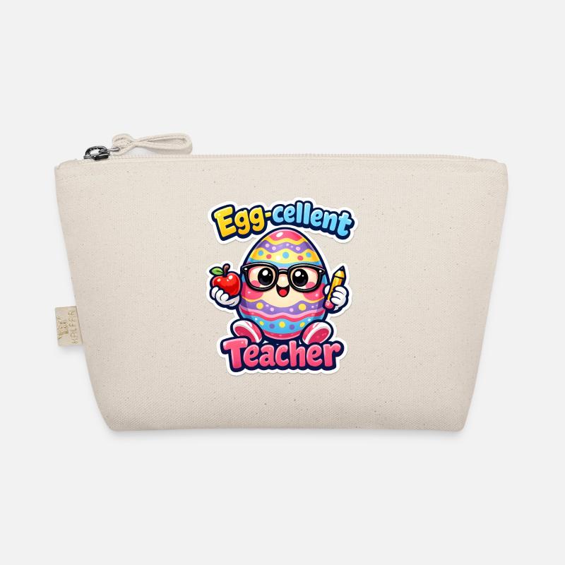 Eggcellent Teacher Cartoon Easter Egg Trousse biologique