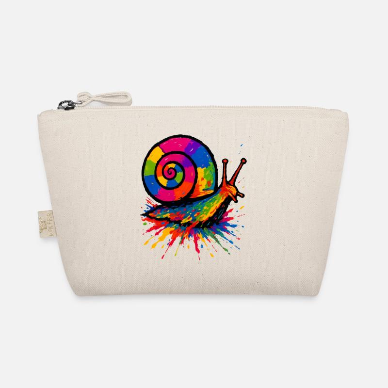 Harlequin Snail - Splatter Perma Art Organic Pouch