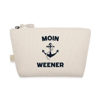 Moin Weener – Maritimes Anker-Design - Bio-Täschchen - Natur - Vorne