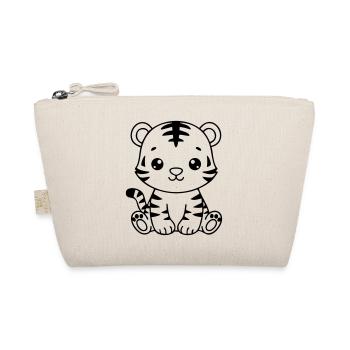 Petit tigre mignon – Petit noir et blanc - Trousse biologique - nature - Devant