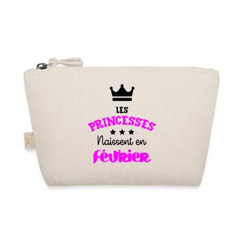 Princesse née en Février Cadeau Anniversaire - Trousse biologique - nature - Devant