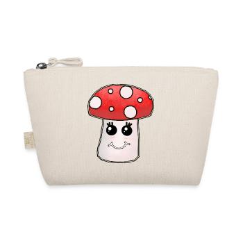 Kawaii Mushroom Toadstool Mushrooms - Organic Pouch - nature - Front
