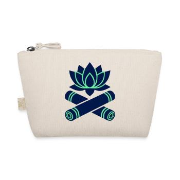 Lotus Flower Bamboo Crossed - Organic Pouch - nature - Front