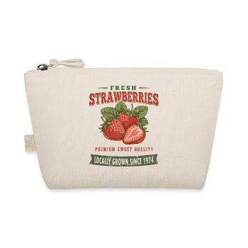 T-shirt vintage Erdbeer, style fraise sucrée - Trousse biologique - nature - Devant