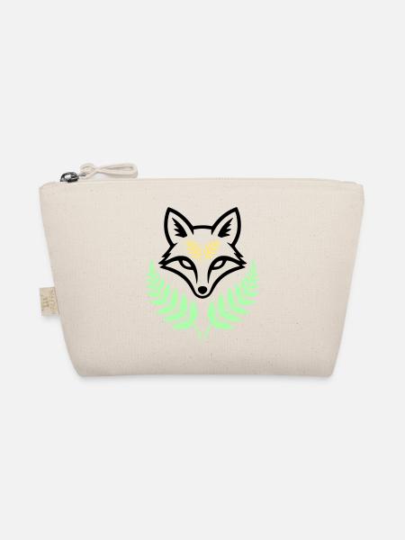 Fuchs Farn Pastell Wald Logo - Bio-Täschchen - Natur - Vorne