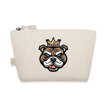 Bulldog Hund Krone - Bio-Täschchen - Natur - Vorne