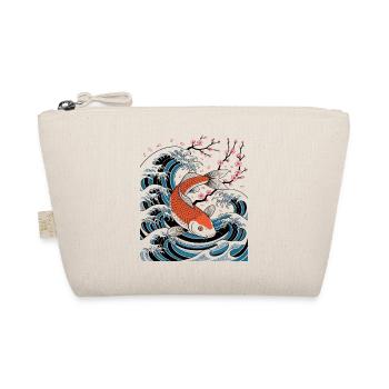 Sakura Wave Koi Japanese Art - Organic Pouch - nature - Front