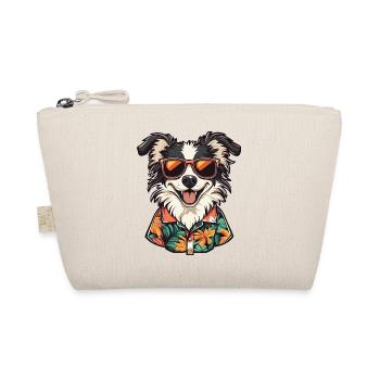 Vacances de bandes dessinées Border Collie Dog - Trousse biologique - nature - Devant