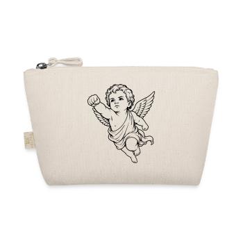 Fliegender Cherub Engel Faust Motiv - Bio-Täschchen - Natur - Vorne