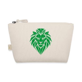 Tête de lion vert géométrique - Trousse biologique - nature - Devant