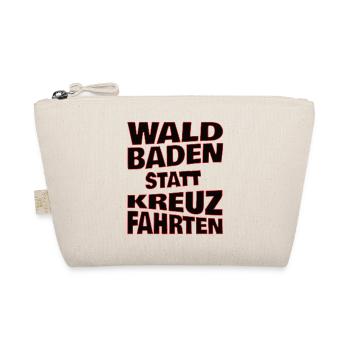 Waldbaden statt Kreuzfahrten - schwarz - Bio-Täschchen - Natur - Vorne