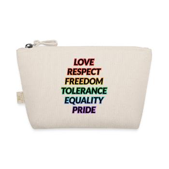 Pride Rainbow Values Tee - Organic Pouch - nature - Front