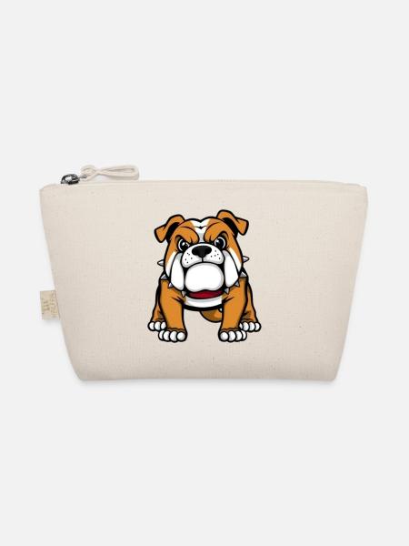 Bulldogge Hund Geschenk Hundeliebhaber - Bio-Täschchen - Natur