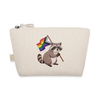 LGBTQ-Pride-Monat – Lustiger Pride-Waschbär - Bio-Täschchen - Natur - Vorne