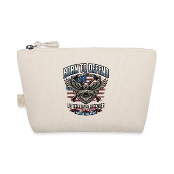 Born to Defend USA Eagle Emblem - Organic Pouch - nature - Front