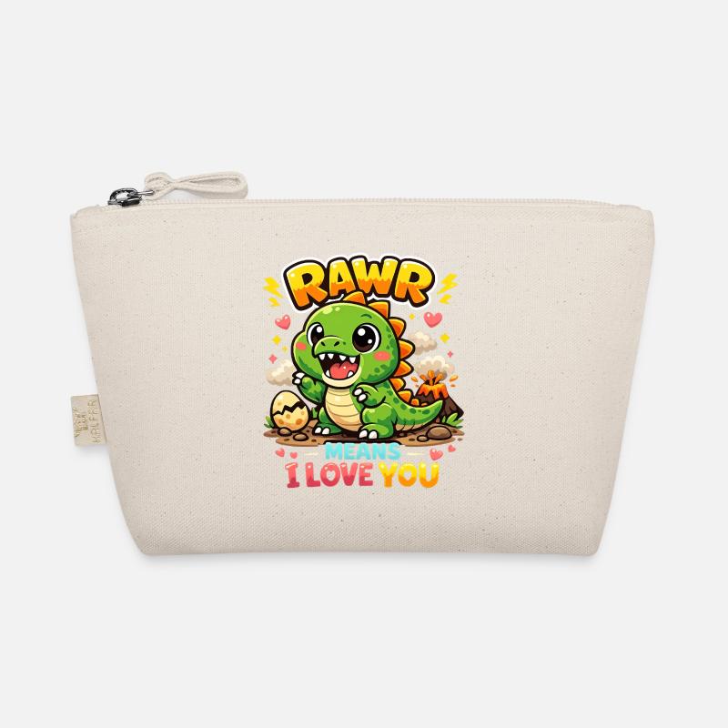 Dino Rawr, ich liebe dich Bio-Täschchen