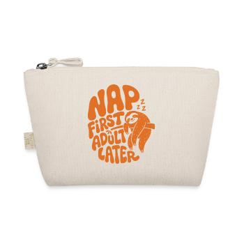 Nap First Adult Later Faultier - Bio-Täschchen - Natur - Vorne