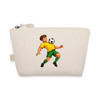 Football on the chest - Organic Pouch - nature - Front