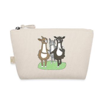 Three Llama Friends - Organic Pouch - nature - Front
